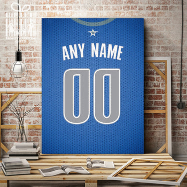 Dallas Jersey Custom Canvas Print Wall Art for Boy Girl Men Women Basketball Personalized Canvas Art